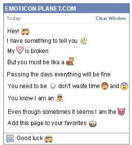 Conversation with emoticon Bus for Facebook