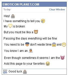 Conversation with emoticon Chinese Restaurant for Facebook