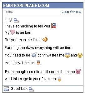 Conversation with emoticon Converse Sneakers for Facebook