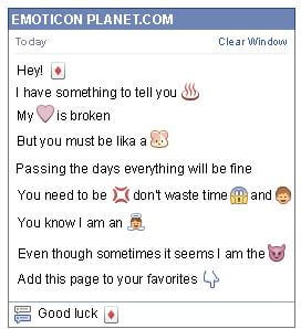 Conversation with emoticon Diamond Card for Facebook