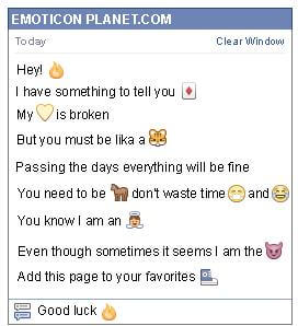 Conversation with emoticon Fire for Facebook