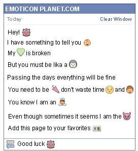 Conversation with emoticon Fortune Teller for Facebook
