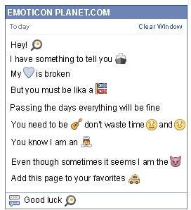 Conversation with emoticon Fried Egg for Facebook