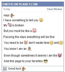 Conversation with emoticon Gavel for Facebook