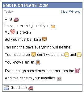 Conversation with emoticon Jeep for Facebook