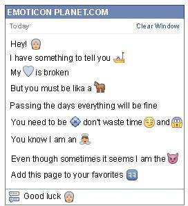 Conversation with emoticon Old Woman for Facebook