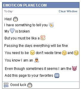 Conversation with emoticon Penguin Face for Facebook