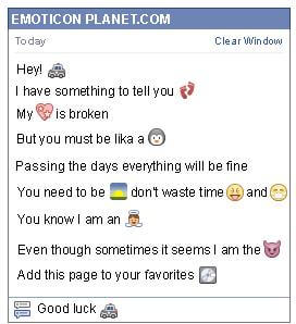 Conversation with emoticon Police Car for Facebook