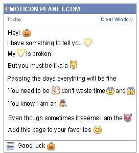 Conversation with emoticon Pumpkin for Facebook