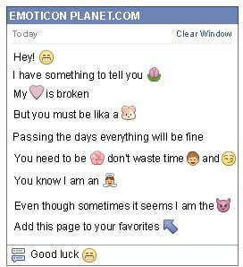 Conversation with emoticon Rage for Facebook