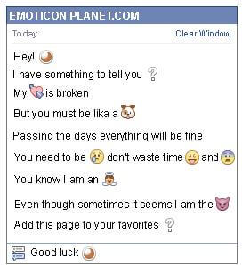 Conversation with emoticon Rice with Curry for Facebook