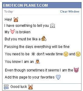 Conversation with emoticon Sexy for Facebook